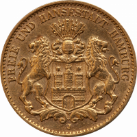 Gold 10 Mark Hamburg