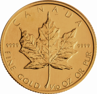 Gold Maple Leaf 1/10 Unze